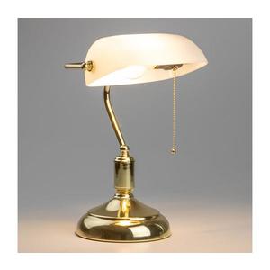 Brilagi - Stolní lampa BANK OFFICE 1xE27/60W/230V zlatá/bílá L352-BI/ZLA obraz