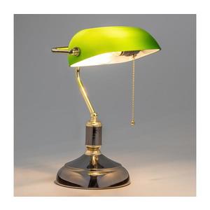Brilagi - Stolní lampa BANK OFFICE 1xE27/60W/230V černá/zlatá/zelená L352-ZE/CRZLA obraz