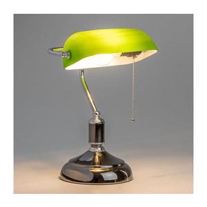 Brilagi - Stolní lampa BANK OFFICE 1xE27/60W/230V černá/stříbrná/zelená L352-ZE/CRSTR obraz