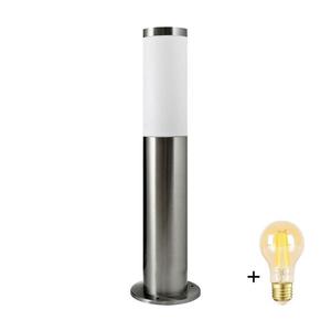 LED Stmívatelná venkovní lampa LIVIA 1xE27/6W/230V 45 cm IP44 stříbrná SA0463+AI0042 obraz