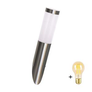 LED Stmívatelné venkovní nástěnné svítidlo LIVIA 1xE27/6W/230V IP44 stříbrná SA0462+AI0042 obraz