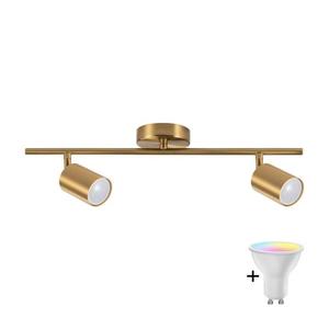 LED RGBW Stmívatelné bodové svítidlo GOLDI 2xGU10/6, 5W/230V zlatá SA2135+AI1829 obraz