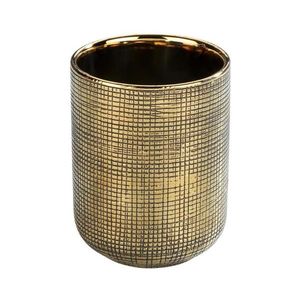 WENKO 24400100 - Pohárek na kartáčky RIVARA 7, 5x9, 5 cm zlatá 24400100 obraz