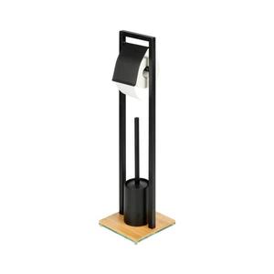WENKO 24751100 - WC set BAMBU⁠SA 18x72, 5 cm černá/hnědá 24751100 obraz