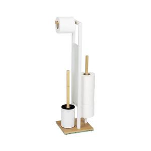 WENKO 26214100 - WC set RIVALTA 18x70 cm hnědá/bílá 26214100 obraz