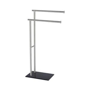 WENKO 20390100 - Stojan na ručníky LIMA 41x79 cm nerez/satin/černá 20390100 obraz