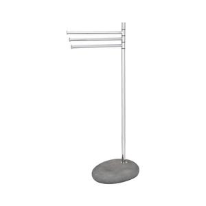 WENKO 19493100 - Stojan na ručníky PEBBLE STONE 38x84 cm lesk. chrom/šedá 19493100 obraz