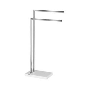 WENKO 20487100 - Stojan na ručníky NOBLE 45, 5x82 cm lesk. chrom/bílá 20487100 obraz
