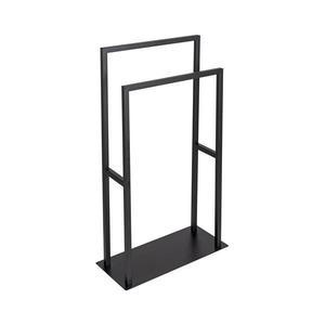 WENKO 26056100 - Stojan na ručníky RIVALTA 46x80 cm nerez/černá 26056100 obraz