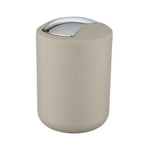 WENKO 21221100 - Odpadkový koš BRASIL 14x21 cm béžová/lesk. chrom 21221100 obraz