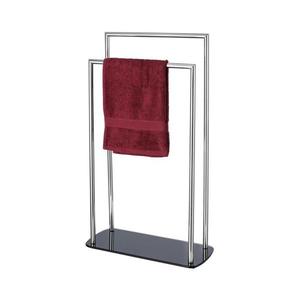 WENKO 24076800 - Držák ručníků RAVINA 48x80 cm nerez/stříbrná/černá 24076800 obraz