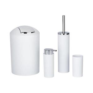 WENKO 24077800 - Set CALVO 6, 5x13 cm bílá/lesk. chrom 24077800 obraz