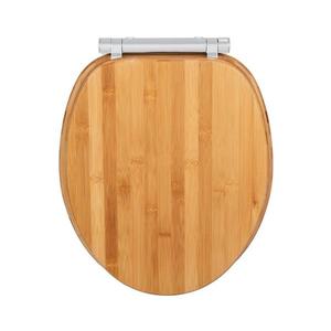 WENKO 25224100 - WC sedátko BAMBOUSA 34, 5x40, 5 cm hnědá/stříbrná 25224100 obraz