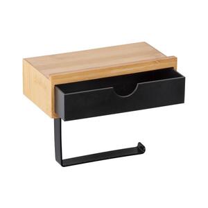 WENKO 24754100 - Držák toaletního papíru BAMBUSA 18, 5x14 cm hnědá/černá 24754100 obraz