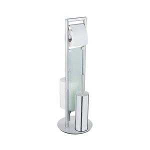WENKO 25384100 - WC set SULMONA 25x76 cm stříbrná/černá 25384100 obraz