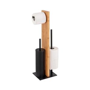 WENKO 25376100 - WC set LESINA 18x69 cm hnědá/černá 25376100 obraz