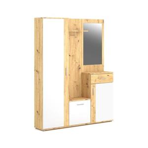 Předsíňová stěna se zrcadlem NOLAN dub artisan/bílá 5904804562625 obraz