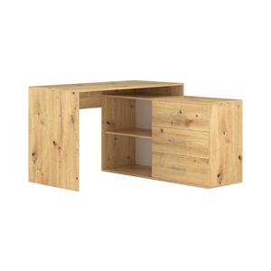 Psací stůl se zásuvkami a univerzálním rohem P/L JULES dub artisan 5904804550523 obraz