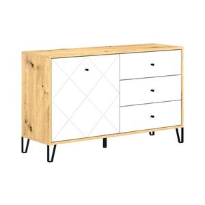Komoda SULA dub artisan/bílá 5904804586102 obraz