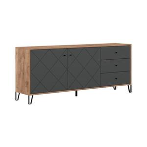 Komoda SULA dub craft/černá 5904804533632 obraz