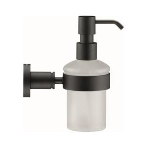 Duravit 99164600 - Nástěnný dávkovač mýdla D-CODE 390 ml mléčné sklo/matná černá 0099164600 obraz