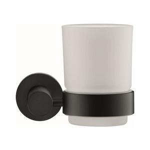 Duravit 99204600 - Nástěnný stojánek na zubní kartáčky D-CODE pravá matná černá 0099204600 obraz