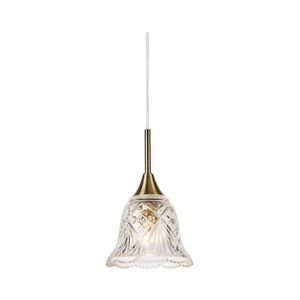 Markslöjd 109011 - Lustr na lanku LUNA 1xE14/40W/230V mosaz 109011 obraz