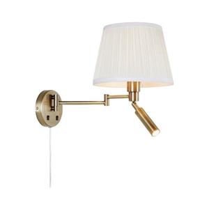 Markslöjd 109017- LED Nástěnná lampa PIVOT 1xE27/40W/230V + LED/4W krémová/mosaz 109017 obraz