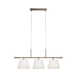 Markslöjd 108975 - Lustr na lanku OXFORD 3xE14/40W/230V mosaz/bílá 108975 obraz