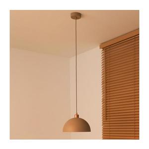 - Lustr na lanku IRONLINE 1xE27/15W/230V pr. 27 cm béžová/měděná 70484 obraz