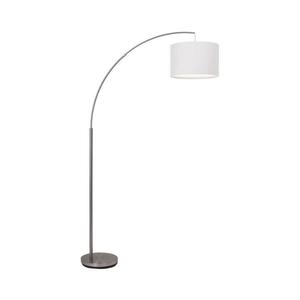 Brilliant - Stojací lampa CLARIE 1xE27/60W/230V matný chrom/bílá 13258/05 obraz