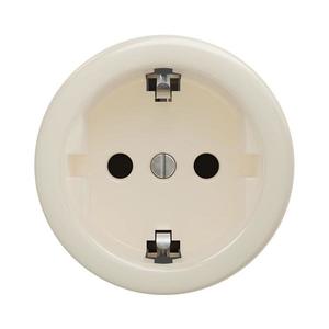 lap - Retro zásuvka domovní bez rámečku SCHUKO 230V/16A béžová B/ZS obraz