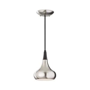Elstead Feiss FE-BESO-P-S-BS - Lustr na lanku BESO 1xE27/60W/230V matný chrom/černá FE-BESO-P-S-BS obraz