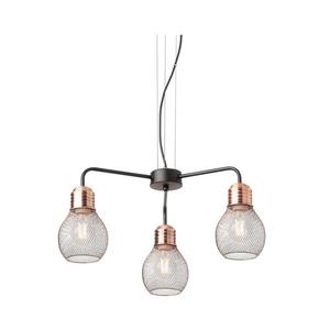 Redo 01-1579 - Lustr na lanku EDISON 3xE27/42W/230V pr. 53 cm černá/měděná 01-1579 obraz