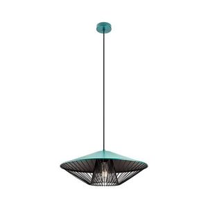 Redo 01-3010 - Lustr na lanku GRILL 1xE27/42W/230V pr. 49, 5 cm černá/tyrkysová 01-3010 obraz