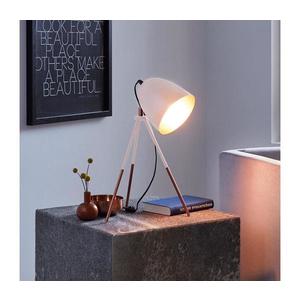 Eglo 49727 - Stolní lampa CHESTER 1xE27/60W/230V bílá/měděná 49727 obraz