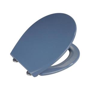 WENKO 22403100-WC sedátko SAMOS 44, 5x37, 5 cm modrá/stříbrná 22403100 obraz