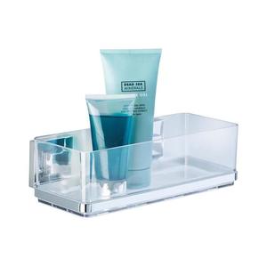 WENKO 22692100-Polička VACUUM-LOC QUADRO ED 25, 5x14 cm stříbrná/čirá 22692100 obraz