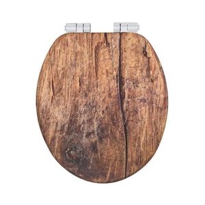 WENKO 25226100-WC sedátko RUSTIC 35, 5x42, 5 cm hnědá/stříbrná 25226100 obraz