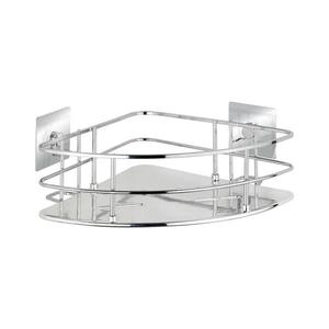 WENKO 23856800-Polička TURBO-LOC QUADRO ED. 27, 5x19, 3 cm nerez/lesk. chrom 23856800 obraz