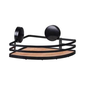 WENKO 24980800-Polička ALBA 27, 3x21 cm černá/hnědá 24980800 obraz