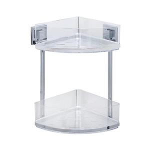 WENKO 22690100-Rohový regál VACUUM-LOC QUADRO ED 28x32, 5 cm stříbrná/lesk. chrom 22690100 obraz