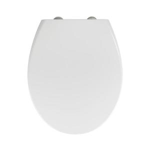 WENKO 22973100-WC sedátko DELOS 44, 5x37, 5 cm bílá/stříbrná 22973100 obraz