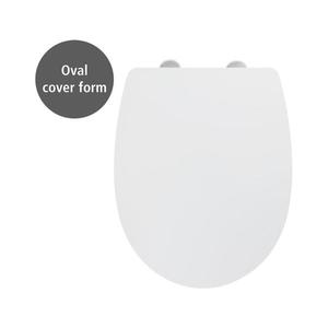 WENKO 24080800-WC sedátko TAVOLA 36, 5x45 cm bílá/lesk. chrom 24080800 obraz
