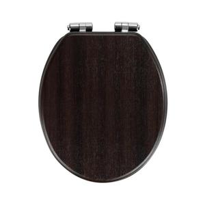 WENKO 22015100-WC sedátko WENGE 35, 5x42, 5 cm hnědá/stříbrná 22015100 obraz