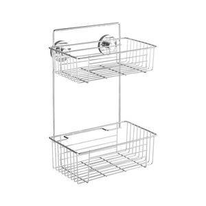 WENKO 20889100-Regál VACUUM-LOC RUND STAH 26x38 cm lesk. chrom 20889100 obraz