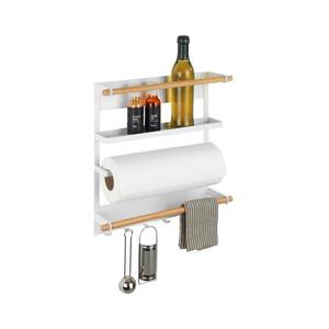 WENKO 54113100 - Organizér MAGNA 33x34 cm bílá/hnědá/černá 54113100 obraz
