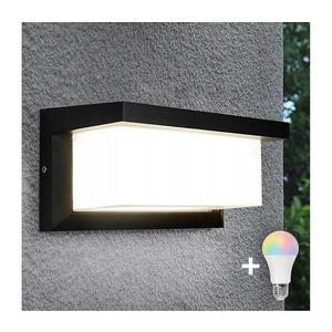 LED RGBW Stm. venkovní nástěnné svítidlo NEELY 1xE27/9W/230V IP54 černá BW0332+AI0819 obraz