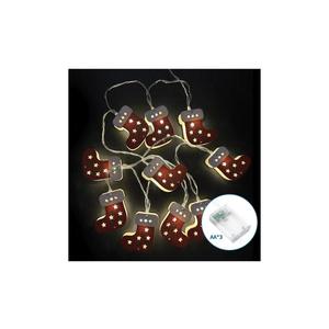 B.V. - LED Vánoční řetěz 10xLED/3xAA 1, 5m teplá bílá punčochy B10303Q6J obraz