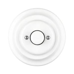 Bohemia-Design - Porcelánový retro stmívač otočný s rámečkem 250V/10A bílá 12357554 obraz